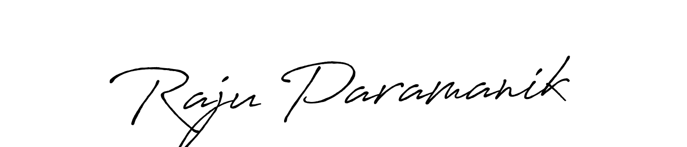 Make a beautiful signature design for name Raju Paramanik. With this signature (Antro_Vectra_Bolder) style, you can create a handwritten signature for free. Raju Paramanik signature style 7 images and pictures png