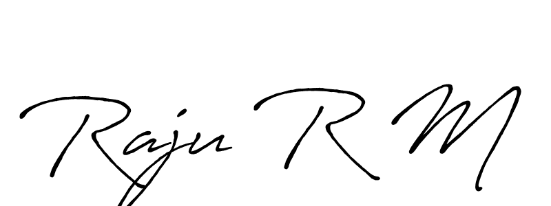 It looks lik you need a new signature style for name Raju R M. Design unique handwritten (Antro_Vectra_Bolder) signature with our free signature maker in just a few clicks. Raju R M signature style 7 images and pictures png