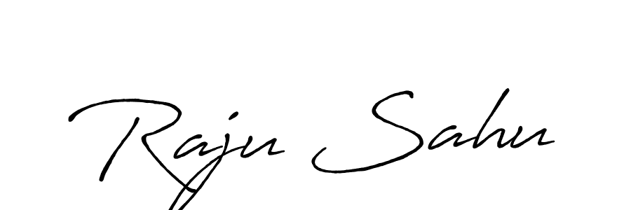 Make a beautiful signature design for name Raju Sahu. With this signature (Antro_Vectra_Bolder) style, you can create a handwritten signature for free. Raju Sahu signature style 7 images and pictures png