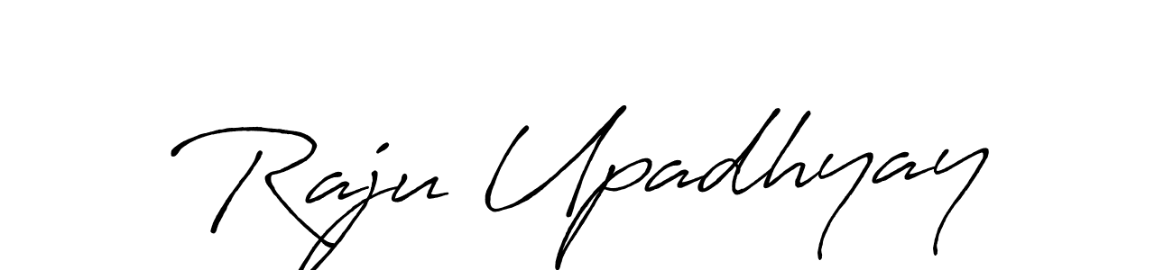 Raju Upadhyay stylish signature style. Best Handwritten Sign (Antro_Vectra_Bolder) for my name. Handwritten Signature Collection Ideas for my name Raju Upadhyay. Raju Upadhyay signature style 7 images and pictures png