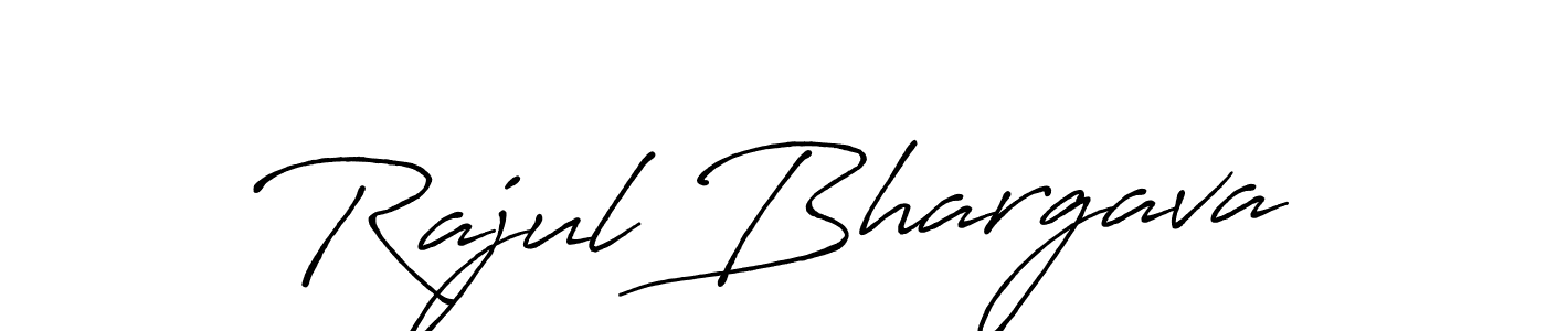 Design your own signature with our free online signature maker. With this signature software, you can create a handwritten (Antro_Vectra_Bolder) signature for name Rajul Bhargava. Rajul Bhargava signature style 7 images and pictures png