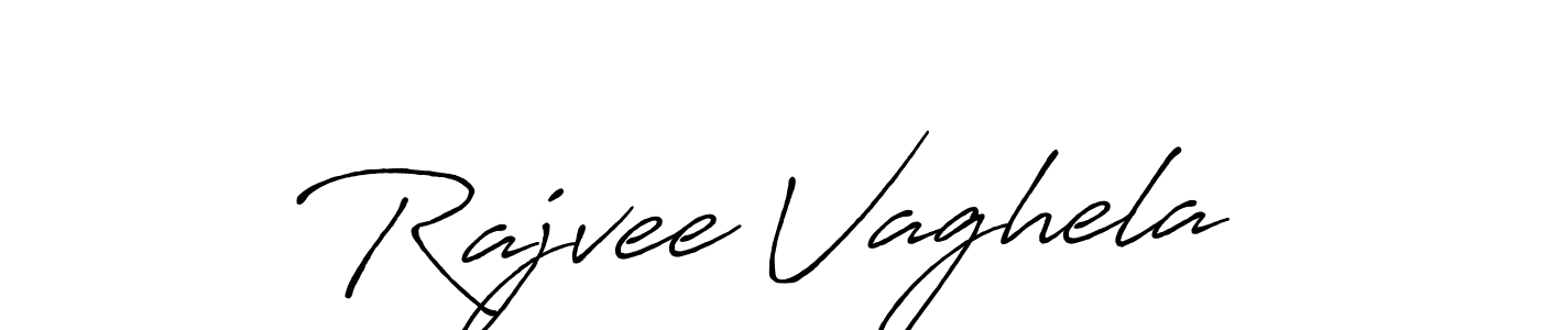 How to make Rajvee Vaghela signature? Antro_Vectra_Bolder is a professional autograph style. Create handwritten signature for Rajvee Vaghela name. Rajvee Vaghela signature style 7 images and pictures png