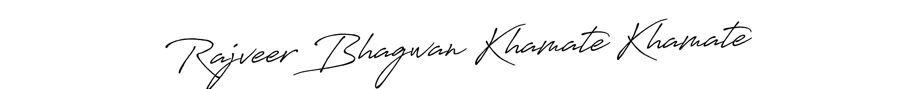 Create a beautiful signature design for name Rajveer Bhagwan Khamate Khamate. With this signature (Antro_Vectra_Bolder) fonts, you can make a handwritten signature for free. Rajveer Bhagwan Khamate Khamate signature style 7 images and pictures png