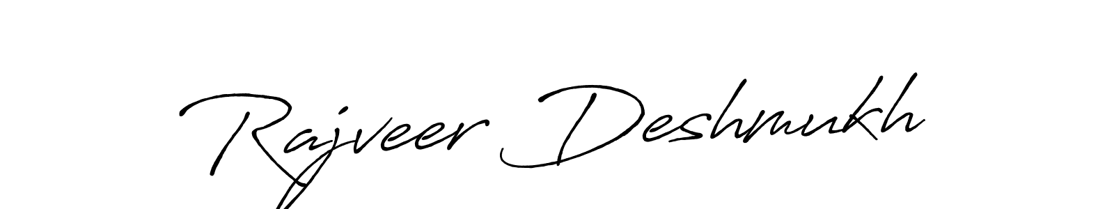 Create a beautiful signature design for name Rajveer Deshmukh. With this signature (Antro_Vectra_Bolder) fonts, you can make a handwritten signature for free. Rajveer Deshmukh signature style 7 images and pictures png