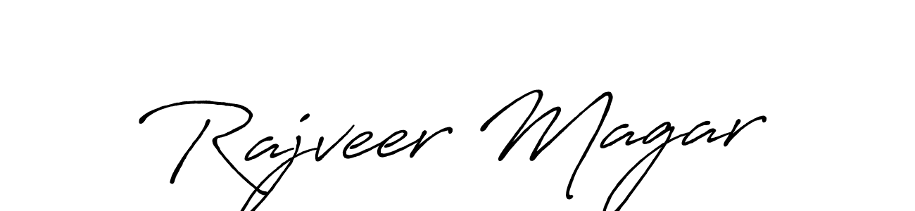 Create a beautiful signature design for name Rajveer Magar. With this signature (Antro_Vectra_Bolder) fonts, you can make a handwritten signature for free. Rajveer Magar signature style 7 images and pictures png