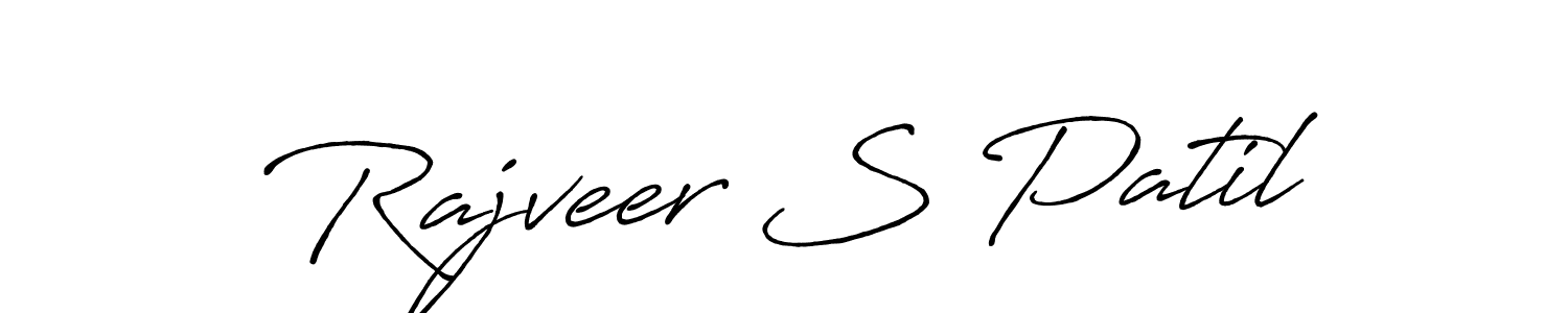 Make a beautiful signature design for name Rajveer S Patil. With this signature (Antro_Vectra_Bolder) style, you can create a handwritten signature for free. Rajveer S Patil signature style 7 images and pictures png