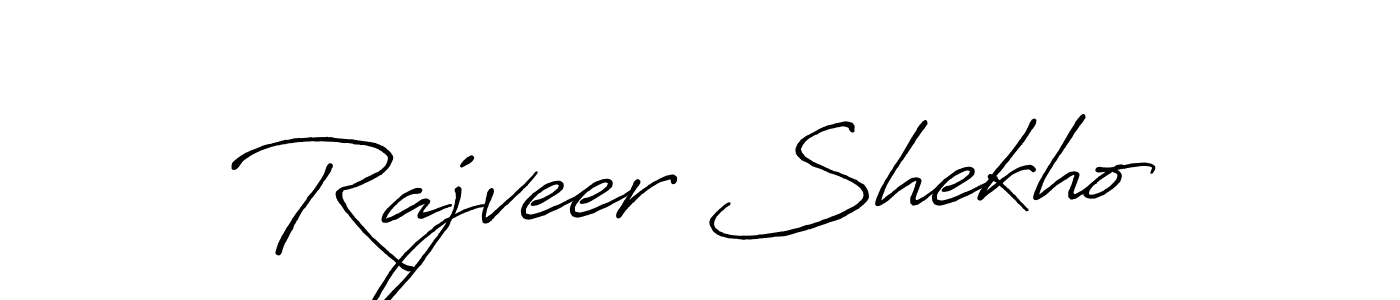 Rajveer Shekho stylish signature style. Best Handwritten Sign (Antro_Vectra_Bolder) for my name. Handwritten Signature Collection Ideas for my name Rajveer Shekho. Rajveer Shekho signature style 7 images and pictures png