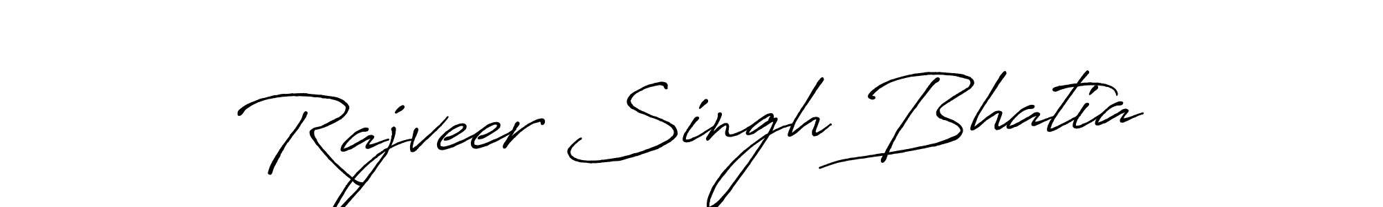Make a beautiful signature design for name Rajveer Singh Bhatia. With this signature (Antro_Vectra_Bolder) style, you can create a handwritten signature for free. Rajveer Singh Bhatia signature style 7 images and pictures png