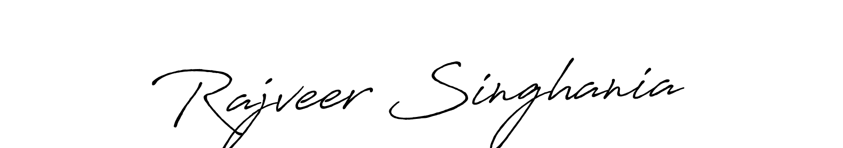 Create a beautiful signature design for name Rajveer Singhania. With this signature (Antro_Vectra_Bolder) fonts, you can make a handwritten signature for free. Rajveer Singhania signature style 7 images and pictures png