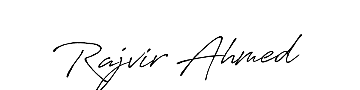 It looks lik you need a new signature style for name Rajvir Ahmed. Design unique handwritten (Antro_Vectra_Bolder) signature with our free signature maker in just a few clicks. Rajvir Ahmed signature style 7 images and pictures png