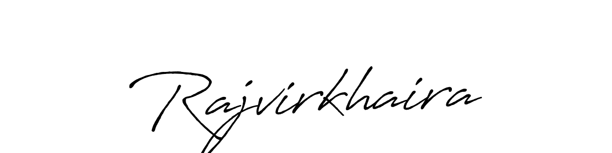It looks lik you need a new signature style for name Rajvirkhaira. Design unique handwritten (Antro_Vectra_Bolder) signature with our free signature maker in just a few clicks. Rajvirkhaira signature style 7 images and pictures png