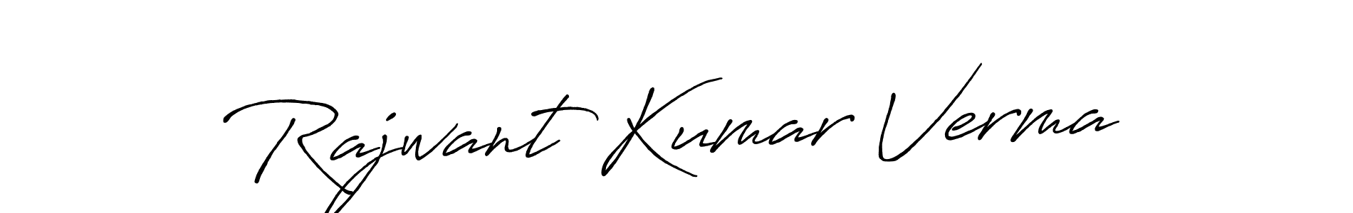 Make a beautiful signature design for name Rajwant Kumar Verma. With this signature (Antro_Vectra_Bolder) style, you can create a handwritten signature for free. Rajwant Kumar Verma signature style 7 images and pictures png
