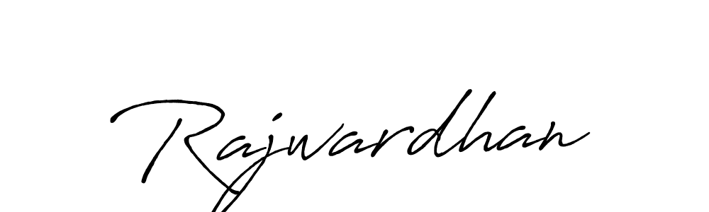 Use a signature maker to create a handwritten signature online. With this signature software, you can design (Antro_Vectra_Bolder) your own signature for name Rajwardhan. Rajwardhan signature style 7 images and pictures png