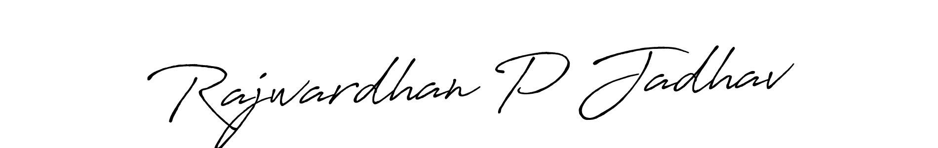 How to make Rajwardhan P Jadhav signature? Antro_Vectra_Bolder is a professional autograph style. Create handwritten signature for Rajwardhan P Jadhav name. Rajwardhan P Jadhav signature style 7 images and pictures png