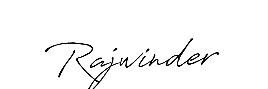 Make a beautiful signature design for name Rajwinder. With this signature (Antro_Vectra_Bolder) style, you can create a handwritten signature for free. Rajwinder signature style 7 images and pictures png
