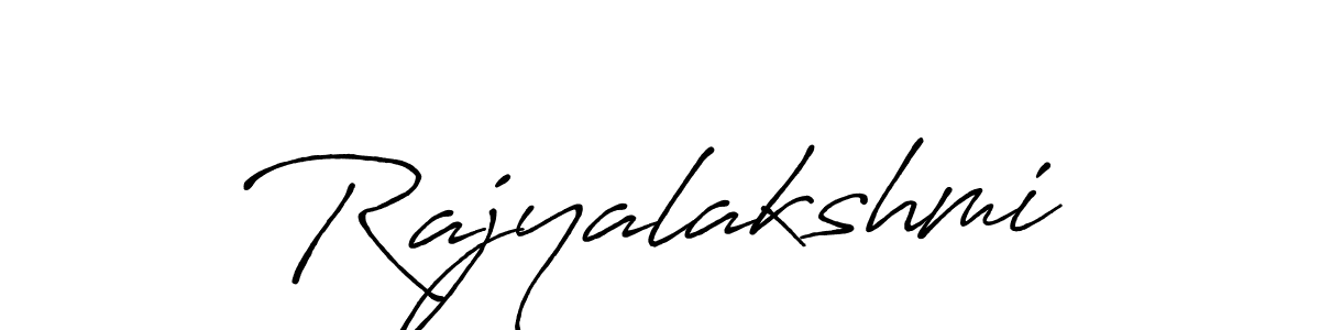 Use a signature maker to create a handwritten signature online. With this signature software, you can design (Antro_Vectra_Bolder) your own signature for name Rajyalakshmi. Rajyalakshmi signature style 7 images and pictures png