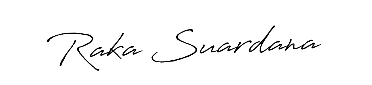 Raka Suardana stylish signature style. Best Handwritten Sign (Antro_Vectra_Bolder) for my name. Handwritten Signature Collection Ideas for my name Raka Suardana. Raka Suardana signature style 7 images and pictures png