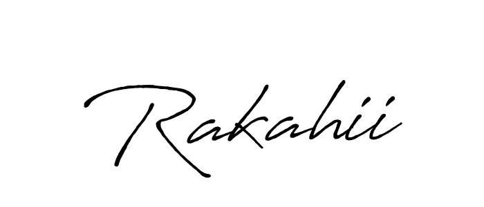 Create a beautiful signature design for name Rakahii. With this signature (Antro_Vectra_Bolder) fonts, you can make a handwritten signature for free. Rakahii signature style 7 images and pictures png