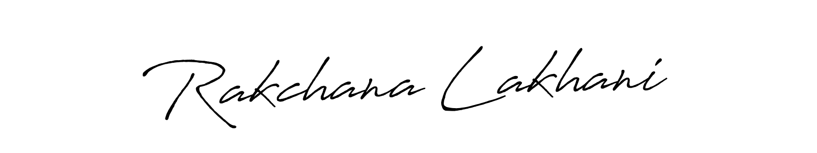 Design your own signature with our free online signature maker. With this signature software, you can create a handwritten (Antro_Vectra_Bolder) signature for name Rakchana Lakhani. Rakchana Lakhani signature style 7 images and pictures png