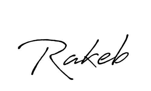 Use a signature maker to create a handwritten signature online. With this signature software, you can design (Antro_Vectra_Bolder) your own signature for name Rakeb. Rakeb signature style 7 images and pictures png