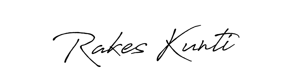 Also we have Rakes Kunti name is the best signature style. Create professional handwritten signature collection using Antro_Vectra_Bolder autograph style. Rakes Kunti signature style 7 images and pictures png