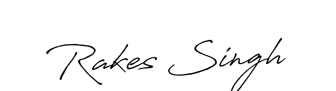 The best way (Antro_Vectra_Bolder) to make a short signature is to pick only two or three words in your name. The name Rakes Singh include a total of six letters. For converting this name. Rakes Singh signature style 7 images and pictures png