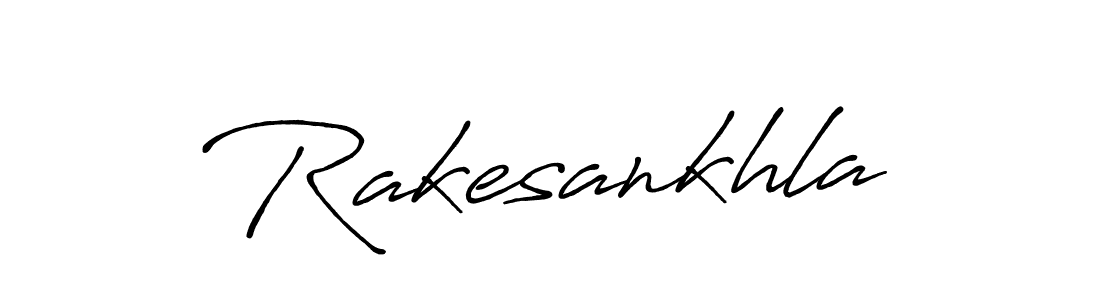 Use a signature maker to create a handwritten signature online. With this signature software, you can design (Antro_Vectra_Bolder) your own signature for name Rakesankhla. Rakesankhla signature style 7 images and pictures png