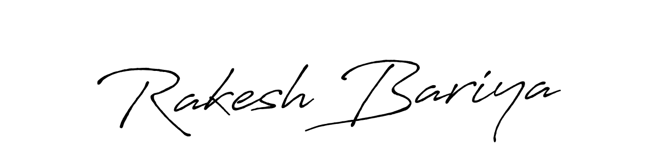 Design your own signature with our free online signature maker. With this signature software, you can create a handwritten (Antro_Vectra_Bolder) signature for name Rakesh Bariya. Rakesh Bariya signature style 7 images and pictures png