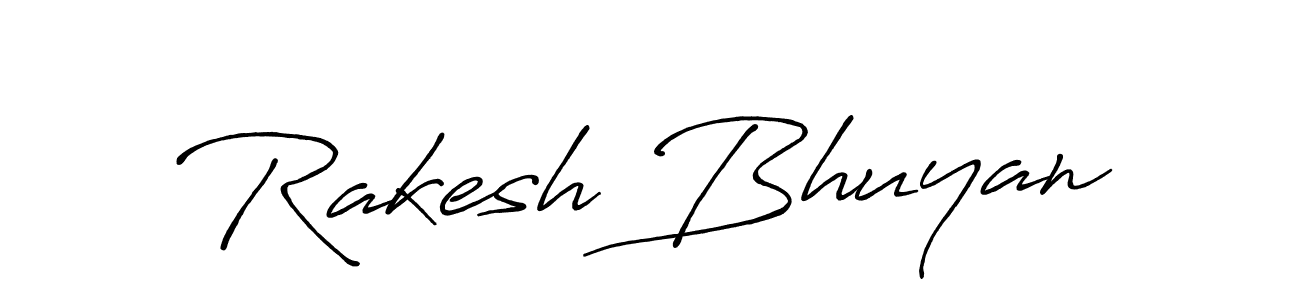 How to make Rakesh Bhuyan name signature. Use Antro_Vectra_Bolder style for creating short signs online. This is the latest handwritten sign. Rakesh Bhuyan signature style 7 images and pictures png