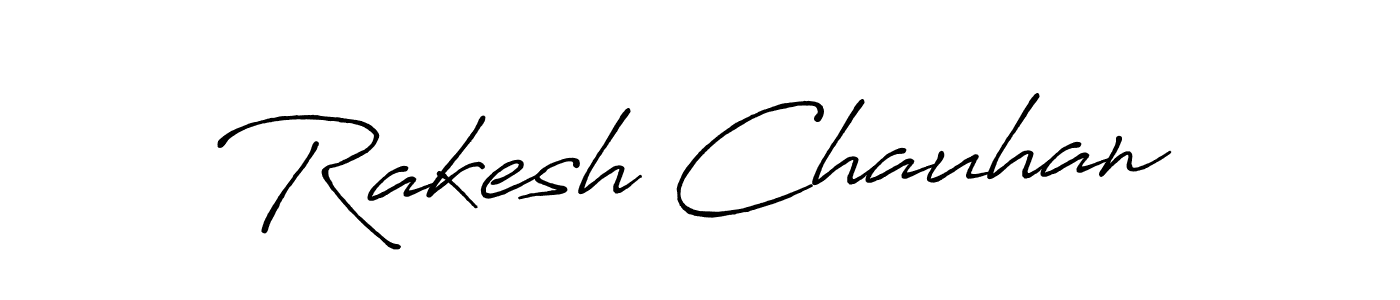 Create a beautiful signature design for name Rakesh Chauhan. With this signature (Antro_Vectra_Bolder) fonts, you can make a handwritten signature for free. Rakesh Chauhan signature style 7 images and pictures png