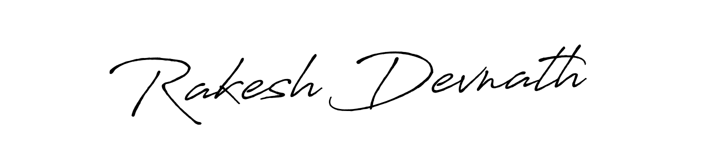 How to make Rakesh Devnath name signature. Use Antro_Vectra_Bolder style for creating short signs online. This is the latest handwritten sign. Rakesh Devnath signature style 7 images and pictures png