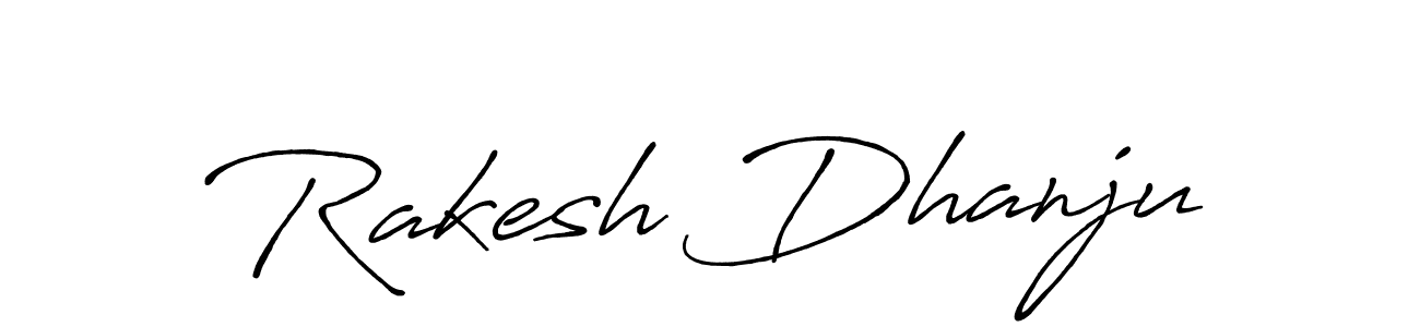 How to make Rakesh Dhanju name signature. Use Antro_Vectra_Bolder style for creating short signs online. This is the latest handwritten sign. Rakesh Dhanju signature style 7 images and pictures png