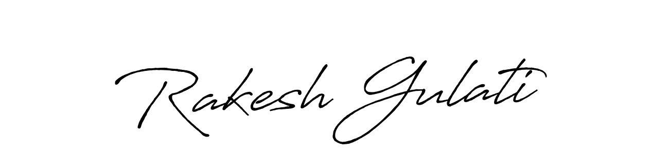 Design your own signature with our free online signature maker. With this signature software, you can create a handwritten (Antro_Vectra_Bolder) signature for name Rakesh Gulati. Rakesh Gulati signature style 7 images and pictures png