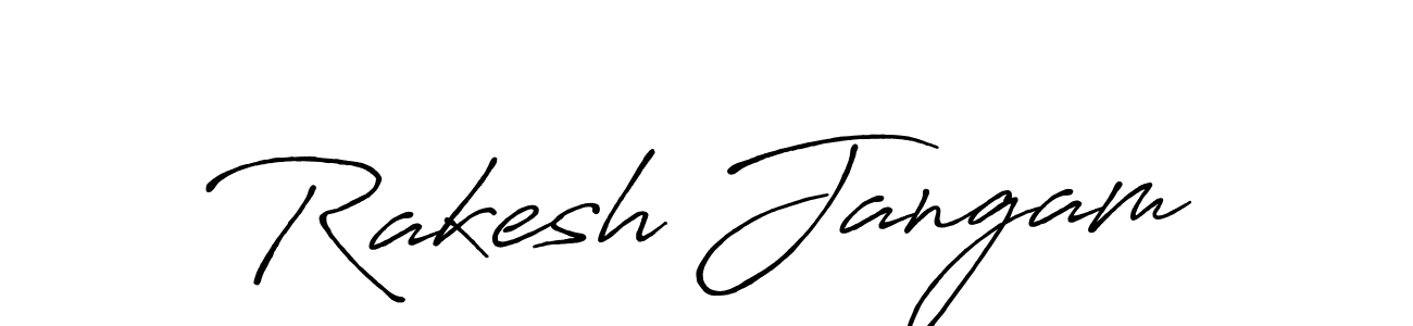 It looks lik you need a new signature style for name Rakesh Jangam. Design unique handwritten (Antro_Vectra_Bolder) signature with our free signature maker in just a few clicks. Rakesh Jangam signature style 7 images and pictures png