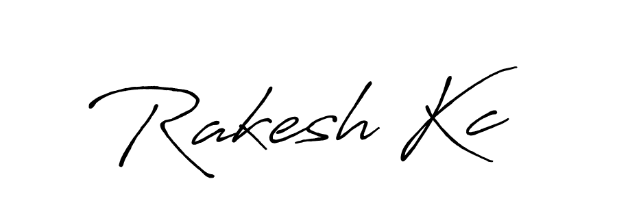 Use a signature maker to create a handwritten signature online. With this signature software, you can design (Antro_Vectra_Bolder) your own signature for name Rakesh Kc. Rakesh Kc signature style 7 images and pictures png