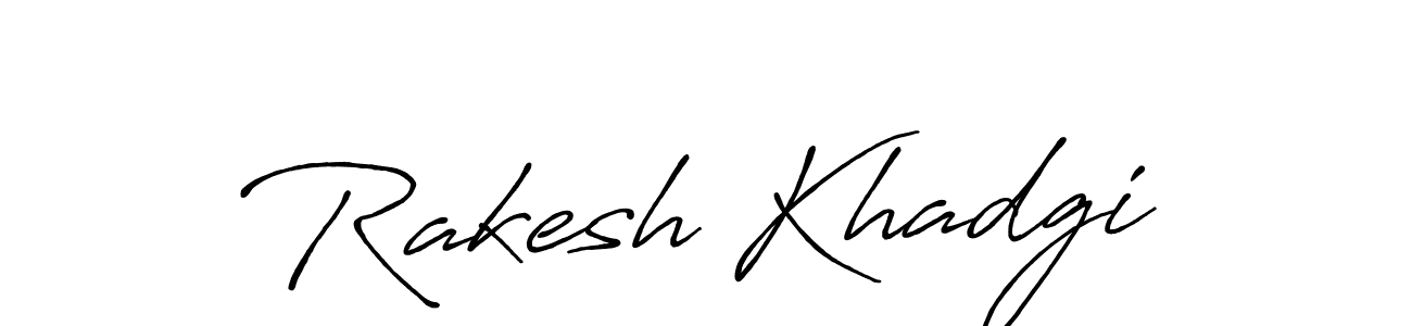 Create a beautiful signature design for name Rakesh Khadgi. With this signature (Antro_Vectra_Bolder) fonts, you can make a handwritten signature for free. Rakesh Khadgi signature style 7 images and pictures png