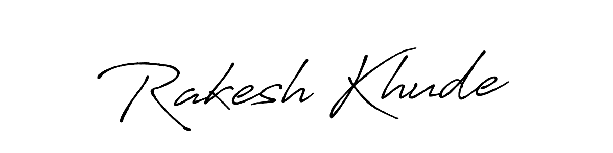 Rakesh Khude stylish signature style. Best Handwritten Sign (Antro_Vectra_Bolder) for my name. Handwritten Signature Collection Ideas for my name Rakesh Khude. Rakesh Khude signature style 7 images and pictures png