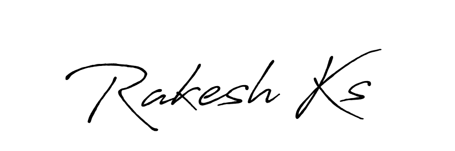 Create a beautiful signature design for name Rakesh Ks. With this signature (Antro_Vectra_Bolder) fonts, you can make a handwritten signature for free. Rakesh Ks signature style 7 images and pictures png