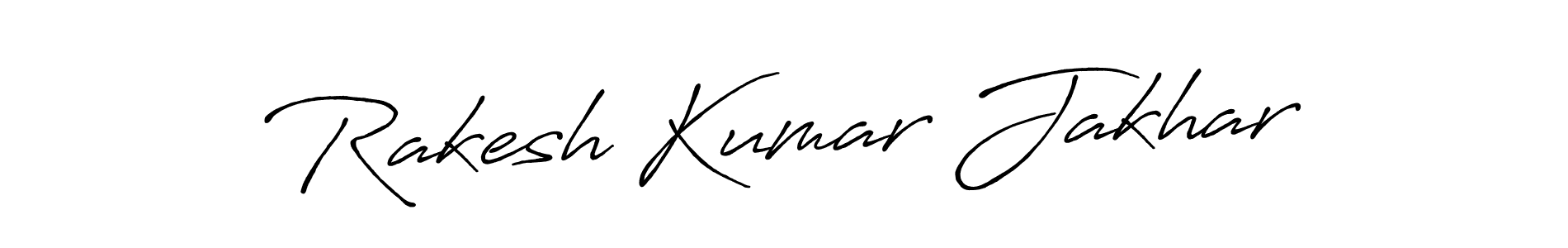 How to make Rakesh Kumar Jakhar name signature. Use Antro_Vectra_Bolder style for creating short signs online. This is the latest handwritten sign. Rakesh Kumar Jakhar signature style 7 images and pictures png