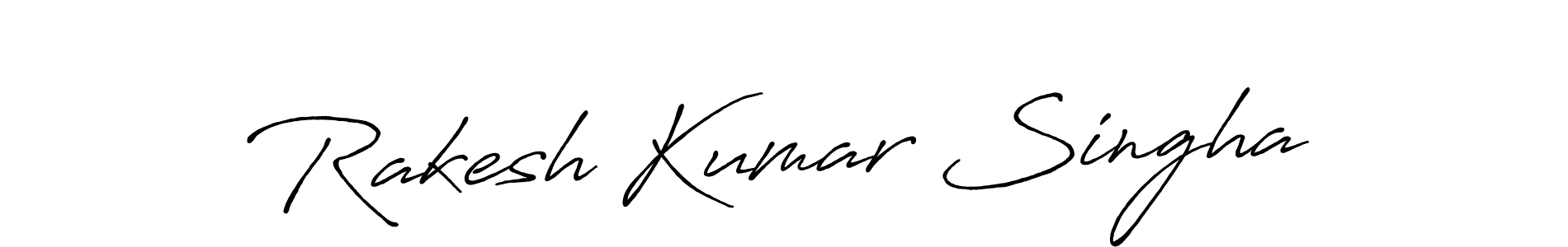 Make a beautiful signature design for name Rakesh Kumar Singha. With this signature (Antro_Vectra_Bolder) style, you can create a handwritten signature for free. Rakesh Kumar Singha signature style 7 images and pictures png