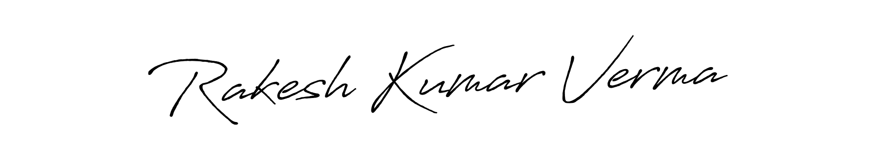 Make a beautiful signature design for name Rakesh Kumar Verma. With this signature (Antro_Vectra_Bolder) style, you can create a handwritten signature for free. Rakesh Kumar Verma signature style 7 images and pictures png