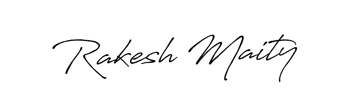 Create a beautiful signature design for name Rakesh Maity. With this signature (Antro_Vectra_Bolder) fonts, you can make a handwritten signature for free. Rakesh Maity signature style 7 images and pictures png