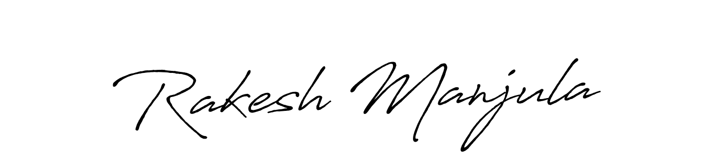 Design your own signature with our free online signature maker. With this signature software, you can create a handwritten (Antro_Vectra_Bolder) signature for name Rakesh Manjula. Rakesh Manjula signature style 7 images and pictures png