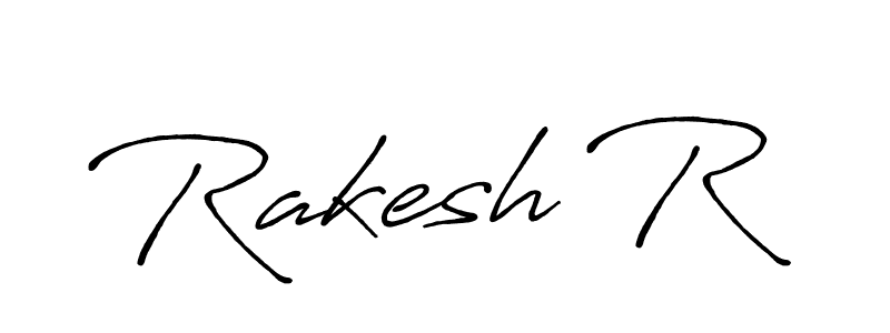 Make a beautiful signature design for name Rakesh R. With this signature (Antro_Vectra_Bolder) style, you can create a handwritten signature for free. Rakesh R signature style 7 images and pictures png