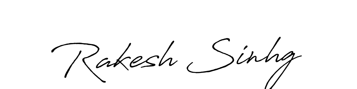 This is the best signature style for the Rakesh Sinhg name. Also you like these signature font (Antro_Vectra_Bolder). Mix name signature. Rakesh Sinhg signature style 7 images and pictures png