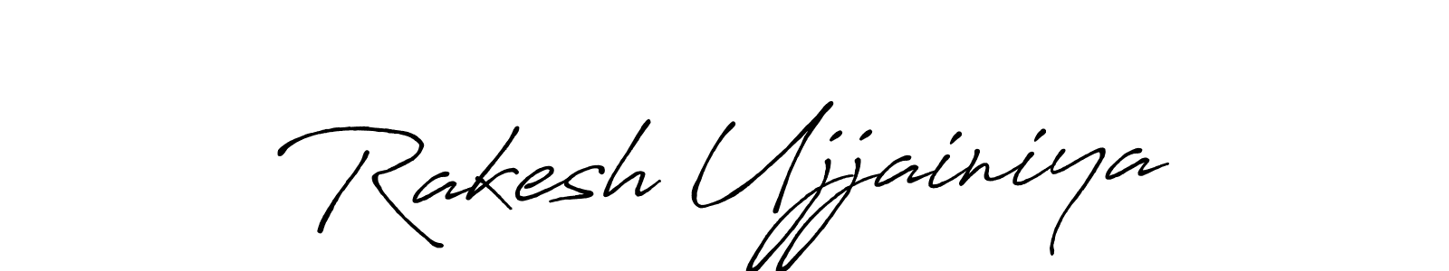 Design your own signature with our free online signature maker. With this signature software, you can create a handwritten (Antro_Vectra_Bolder) signature for name Rakesh Ujjainiya. Rakesh Ujjainiya signature style 7 images and pictures png