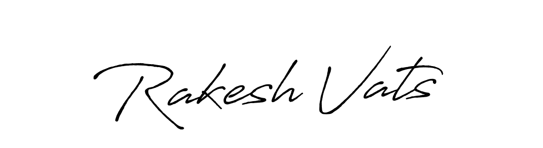 Create a beautiful signature design for name Rakesh Vats. With this signature (Antro_Vectra_Bolder) fonts, you can make a handwritten signature for free. Rakesh Vats signature style 7 images and pictures png