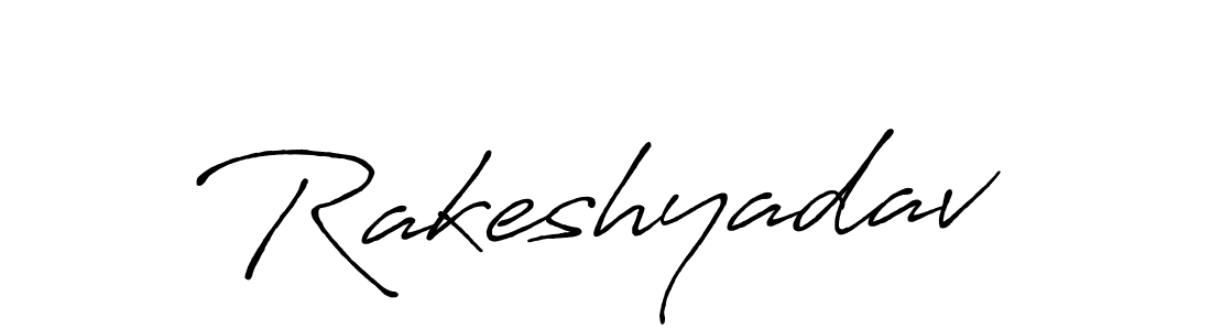 How to make Rakeshyadav name signature. Use Antro_Vectra_Bolder style for creating short signs online. This is the latest handwritten sign. Rakeshyadav signature style 7 images and pictures png