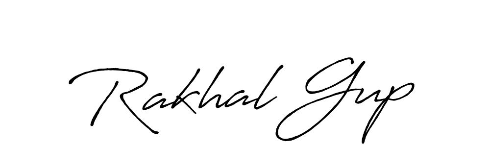 Make a beautiful signature design for name Rakhal Gup. With this signature (Antro_Vectra_Bolder) style, you can create a handwritten signature for free. Rakhal Gup signature style 7 images and pictures png