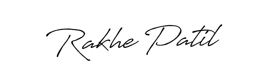 The best way (Antro_Vectra_Bolder) to make a short signature is to pick only two or three words in your name. The name Rakhe Patil include a total of six letters. For converting this name. Rakhe Patil signature style 7 images and pictures png